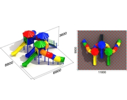 Детская игровая площадка Улитка 2.3.2, фото 2 Детская игровая площадка Улитка 2.3.2, фото 2