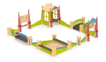 Игровой комплекс с песочницей Romana 115.75.00 для детской площадки Игровой комплекс с песочницей Romana 115.75.00 для детской площадки