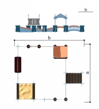 Игровой комплекс с песочницей Romana 115.75.00 для детской площадки Игровой комплекс с песочницей Romana 115.75.00 для детской площадки