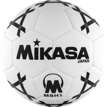Мяч гандб. &quot;MIKASA MSH 1&quot;, синт.кожа, р. 1, машинная сшивка, бело-черно-фиолет.