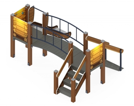 Детская игровая площадка Карапуз Эко ДИК 1.001.06-02 Н=750, фото 3