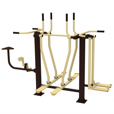 Уличный тренажер &quot;Лыжники + Велосипед + Разведение&quot;, фото 1