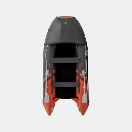 GLADIATOR E 380 PRO AIR Оранжево-темносерый моторная лодка ПВХ НДНД, фото 3