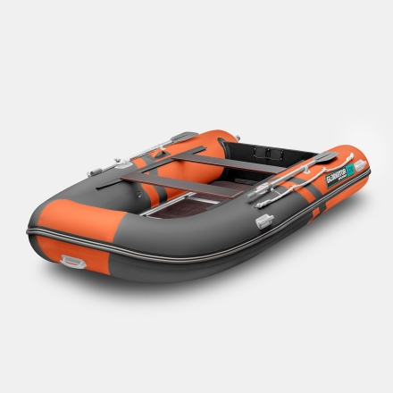 GLADIATOR B 330 LIGHT B Оранжево-темносерый моторная лодка ПВХ Пайол 9 мм, фото 1