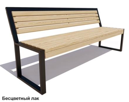 Скамейка парковая Вокзал, Сосна 1,2 м, фото 1