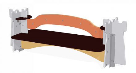 Скамейка Romana 115.72.00 со спинкой двусторонняя для улицы, фото 1