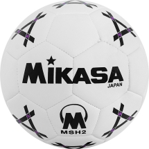 Мяч гандб. &quot;MIKASA MSH 2&quot;, синт.кожа, р. 2, машинная сшивка, бело-черно-фиолет.