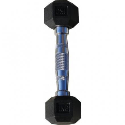 Гантель гексагональная обрезиненная ZSO, 1 кг, фото 1