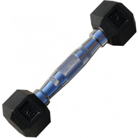 Гантель гексагональная обрезиненная ZSO, 1 кг, фото 2