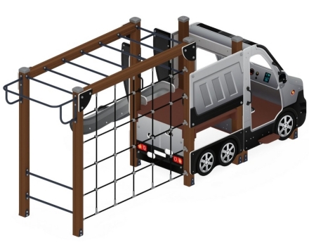 Детская игровая площадка Машинка (серый) горка Н750 ДИК 1.03.1.02-02, фото 3
