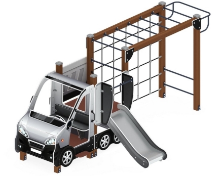 Детская игровая площадка Машинка (серый) горка Н750 ДИК 1.03.1.02-02, фото 1