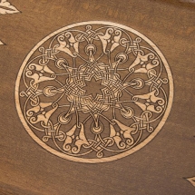 Шахматы + нарды резные "Антемион" 60 с ручкой, Haleyan Шахматы + нарды резные "Антемион" 60 с ручкой, Haleyan