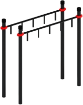 Воркаут ЛОВ 108 красный ВТ 102.10-01