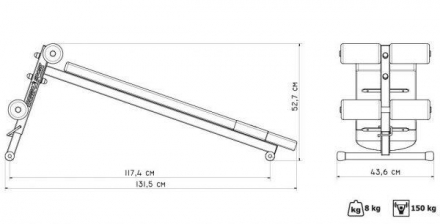 Скамья для пресса Marbo Sport MH-L101, фото 9