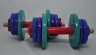 Изображение товара Гантель сборная виниловая. Вес 1 пары 20 кг. СВЕТ-20KG