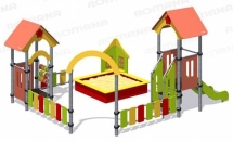 Песочный дворик Romana 109.06.00 с горкой для детской площадки Песочный дворик Romana 109.06.00 с горкой для детской площадки