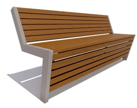 Парковая скамейка Техно, Сосна (брус 30х60) 1,5 м, фото 5