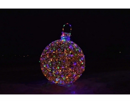 Светящаяся фигура Ёлочная игрушка на раме (диаметр 1,1 м), фото 1