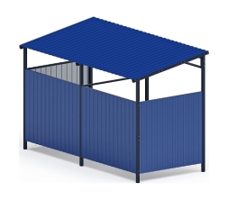 Навес контейнерной площадки для мусора (синий) (2 секции) МФ 55.02.03-03, фото 2