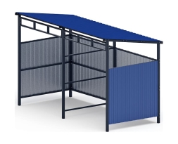 Навес контейнерной площадки для мусора (синий) (2 секции) МФ 55.02.03-03, фото 1