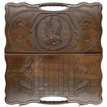 Нарды резные "Орел 2" с ручкой 60, Haleyan Нарды резные "Орел 2" с ручкой 60, Haleyan