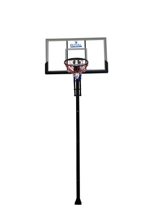 Стационарная баскетбольная стойка Royal Fitness 54&quot; S025S-IN-GROUND (поликарбонат), фото 1