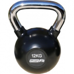 Гиря обрезиненная с хромированной ручкой PROFI-FIT, 12 кг, фото 1