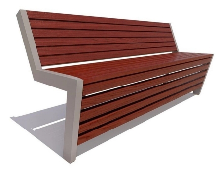 Парковая скамейка Техно, Сосна (брус 30х60) 1,8 м, фото 4