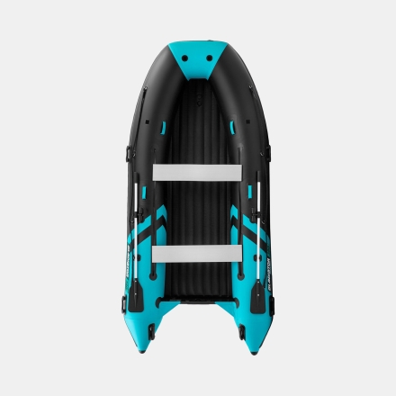 GLADIATOR E 380 PRO AIR Черно-бирюзовый моторная лодка ПВХ НДНД, фото 5