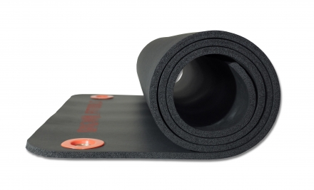 Коврик для аэробики и йоги 8 мм NBR черный 1800х610х8 мм, фото 2