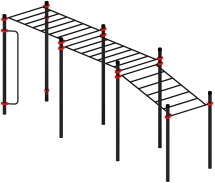 Воркаут ЛОВ 108 красный ВТ 102.11-01