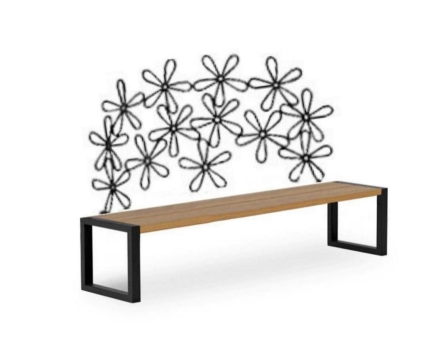 Скамейка TORUDA Альпийские астры, фото 1