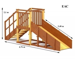 Зимняя деревянная горка TORUDA Север-1 (скат 2.3 м), фото 4