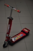 Самокат алюминиевый 3-х колесный, светящиеся колёса.