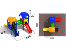 Детская игровая площадка Радуга 1.2.2, фото 2 Детская игровая площадка Радуга 1.2.2, фото 2
