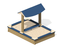 Песочница ПС-03 с навесом для детской площадки Песочница ПС-03 с навесом для детской площадки