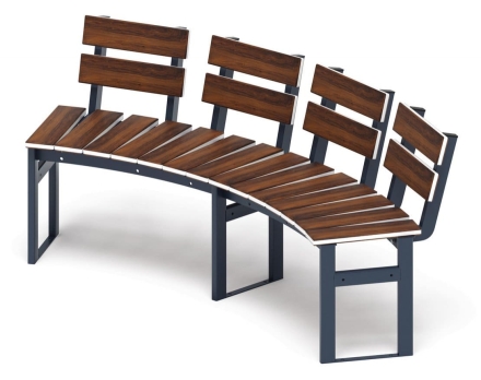 Скамья модульная Радиус комфорта-3 (тёмный дуб), фото 2