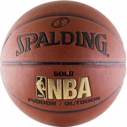 Мяч баскетбольный матчевый &quot;SPALDING NBA Gold Series Indoor/Outdoor&quot;, размер 7, фото 1