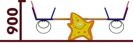 Качели-балансир Морская звезда 04109.21 для детской площадки, фото 2