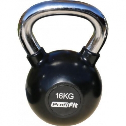 Гиря обрезиненная с хромированной ручкой PROFI-FIT, 16 кг, фото 1