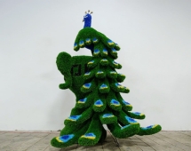 Топиари композиция Павлин на вазоне греческом - газон Eco Топиари композиция Павлин на вазоне греческом - газон Eco