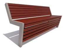 Парковая скамейка Техно, Сосна (брус 30х60) 2 м Парковая скамейка Техно, Сосна (брус 30х60) 2 м