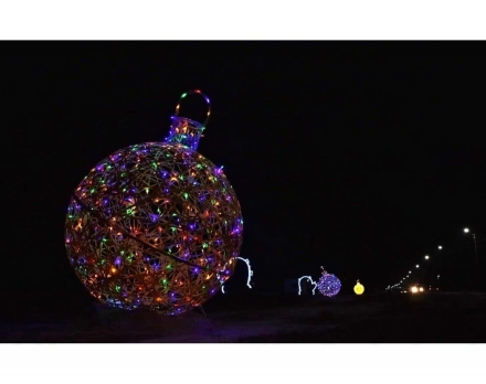 Светящаяся фигура Ёлочная игрушка на раме (диаметр 1,5 м), фото 5