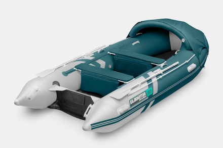 GLADIATOR E 380 PRO AIR Морской зеленый-белый моторная лодка ПВХ НДНД, фото 2