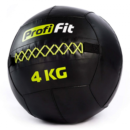 Медицинбол набивной (Wallball) PROFI-FIT, 4 кг, фото 1