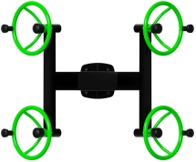 Рули (положение стоя) зеленый - Уличный тренажер - СТ 101-12