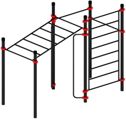 Воркаут ЛОВ 89 красный ВТ 101.12-01, фото 2 Воркаут ЛОВ 89 красный ВТ 101.12-01, фото 2