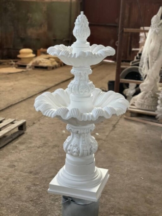 Фонтан классический двухъярусный белый, фото 2