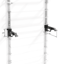 Комплект выдвижных крюков для штанги на шведскую стенку RockPro Комплект выдвижных крюков для штанги на шведскую стенку RockPro