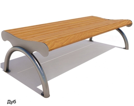 Банкетка парковая Берлин, Сосна 0,6 м, фото 2